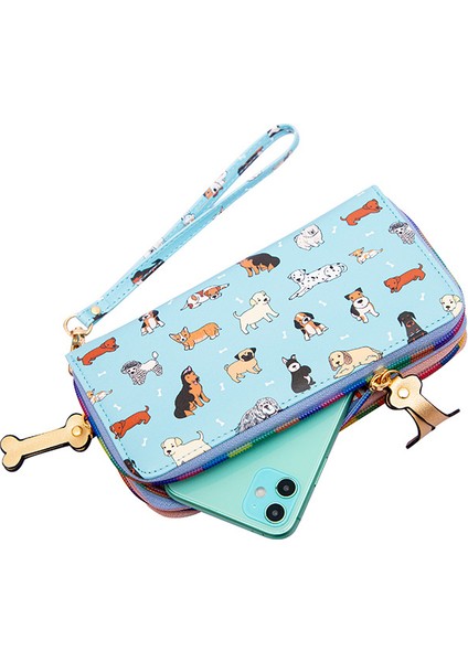 Sevimli Köpek Debriyaj Çanta El Kayışı Bayan Uzun Cüzdan (Yurt Dışından) fiyatları