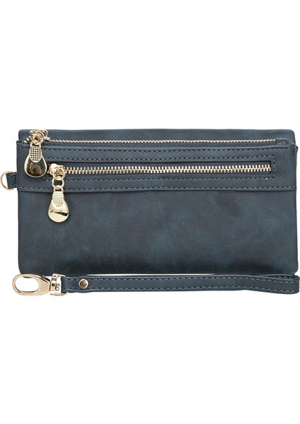 Kadın Vintage Deri Uzun Cüzdan (Yurt Dışından)