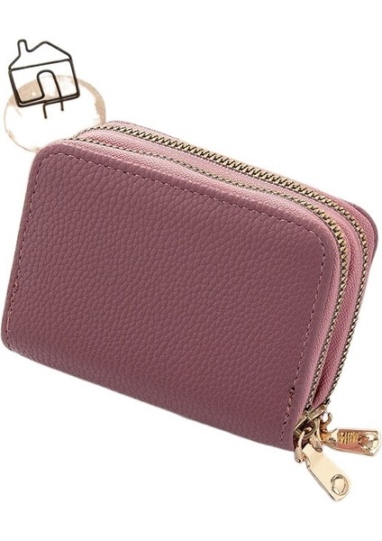 Kore Tarzı Kart Sahibi Bayanlar Kısa Basit Düz Renk Cüzdan (Yurt Dışından)