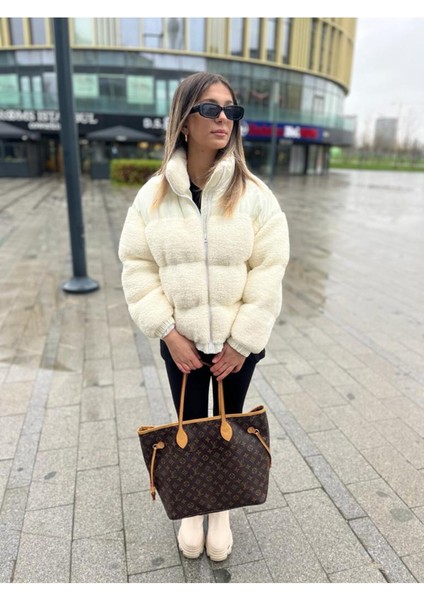 Kadın Kürklü Peluş Mont modelleri