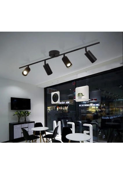 Siyah 4000K 100CM Spot LED Lamba,plafonyer Avize,modern Aydınlatma,dekoratif Işık