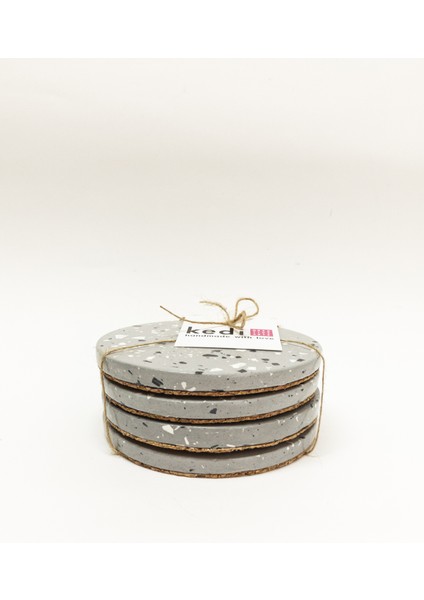 Terrazzo Bardak Altlığı 4'lü Set fiyatları