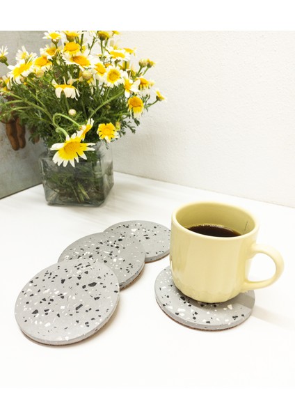 Terrazzo Bardak Altlığı 4'lü Set indirimleri