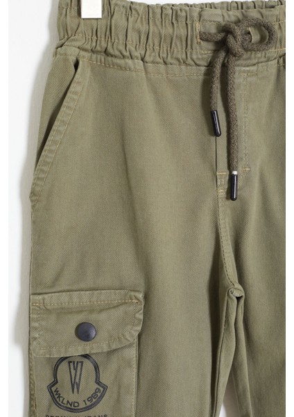 Haki Kargo Cepli Beli Lastikli Erkek Çocuk Jean Pantolon 18407 fiyatları