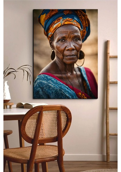 African Woman Kanvas Tablo