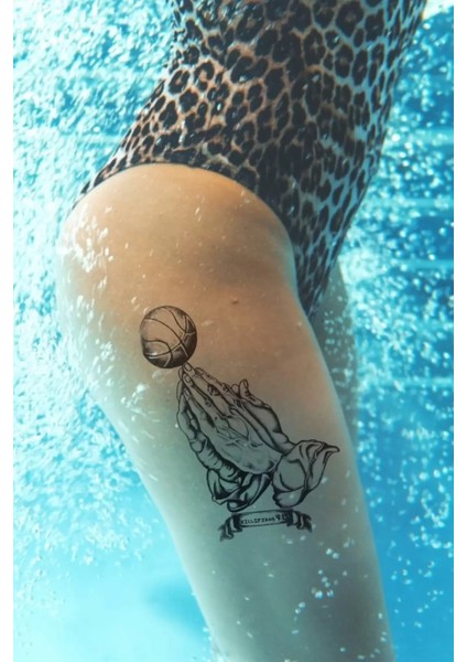 Gerçekci Geçici Dövme Tattoo El Basketball Desenli Dövme Sahte Etiket Kadın Erkek Kol Bacak fiyatları