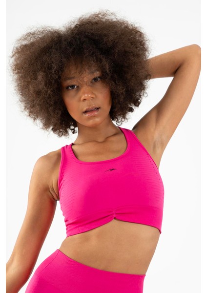 SlimFit Kadın Atlet Yaka Kolsuz Fuşya Bra 813090