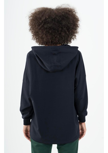 Oversize Kadın Kapüşonlu Lacivert Sweatshirt fiyatları