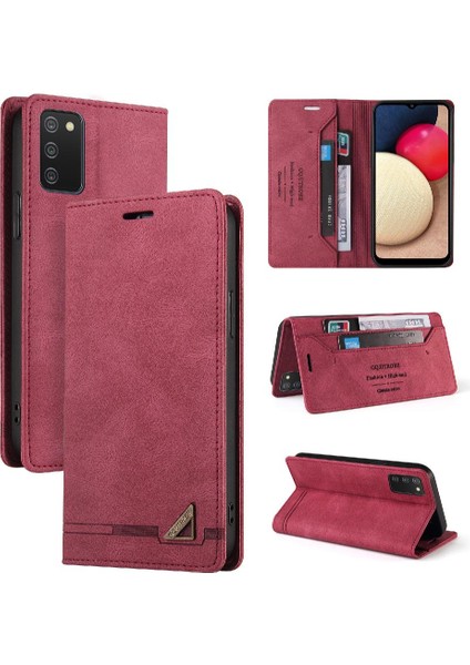 Samsung Galaxy A02S Iki Kart Yuvaları Premium Deri Kickstand (Yurt Dışından)