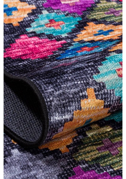 Home Kilim Desen Pamuk Taban Baskılı Halı