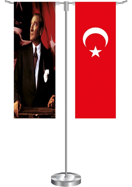 2'li T Atatürk Takım Masa Bayrağı