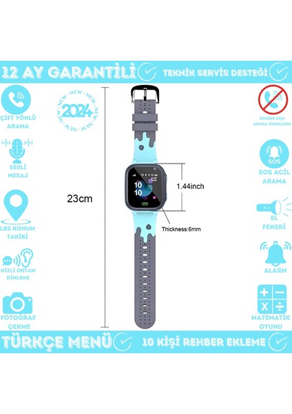 SmartBaby Akıllı Çocuk Takip Saati Sim Kartlı Arama, Kameralı, Gizli Dinleme Özellikli Z1 - Pembe