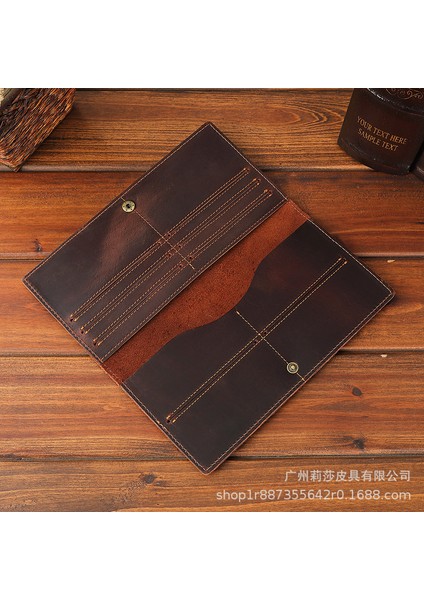 Erkek El Çantası Uzun Cüzdan Tam Deri Cüzdan (Yurt Dışından) modelleri