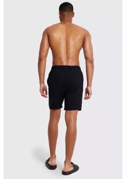 Erkek Siyah Astarlı Hızlı Kuruyan Cepli Plaj Deniz Şortu modelleri