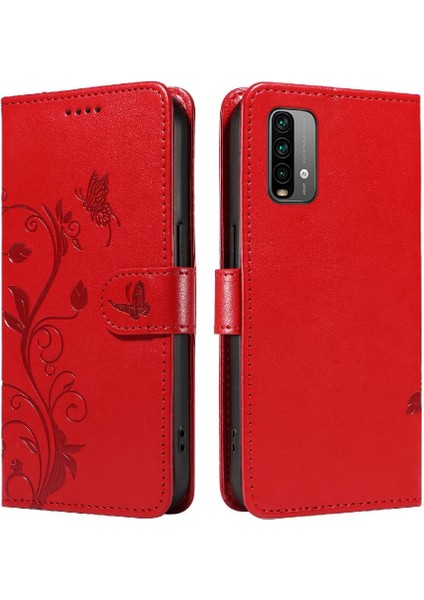 Xiaomi Redmi Not 9 ve Kart Yuvası Için El ile Kabartmalı Kelebek (Yurt Dışından)