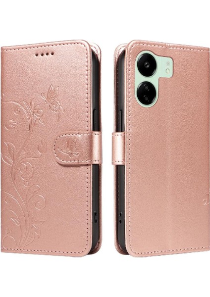 Xiaomi Redmi Için Kılıf Redmi 4g Yüksek Kaliteli Deri Kabartmalı Kelebek ve (Yurt Dışından)