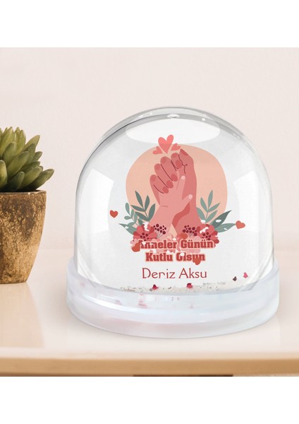 Kişiye Özel Anneler Günü Tasarımlı Kar Küresi-3, Anneye Hediye, Anneler Günü Hediyeleri