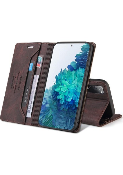 Samsung Galaxy S20 Fe Premium Deri Premium Deri Kickstand Için Kılıf (Yurt Dışından) modelleri