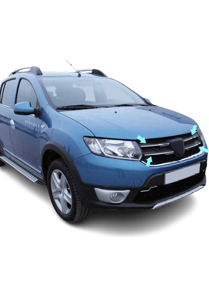 Ön Panjur Krom 4 Parça Sandero Hb 5d 2012-2016 Arası Modeller Için modelleri
