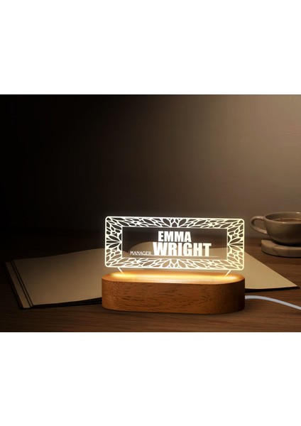 Kişiye Özel Isimli LED Işıklı Akrilik Masa Isimliği-12, Ofis Dekoru, Mesleki Hediye, Ofis Hediyeleri fiyatları