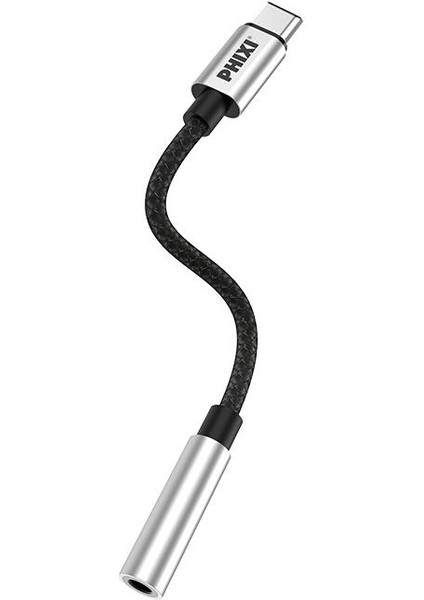 Basic CA111 Metal Başlıklı Örgü Type-C To 3.5mm Jack Çevirici