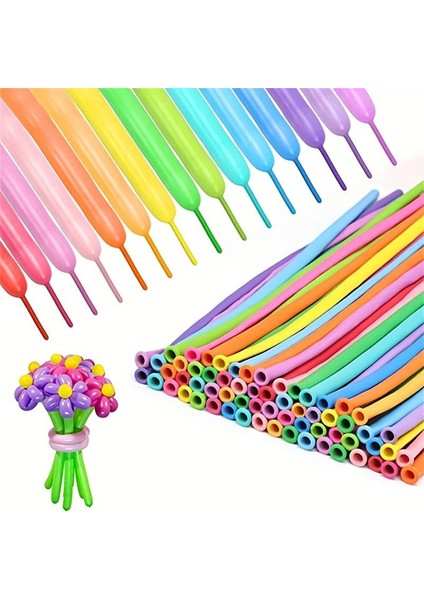 Pcs Sausage Balloon Mıxed Color Vıp 100 Adet Sosis Balon Karışık Renkli Sosis Balon modelleri