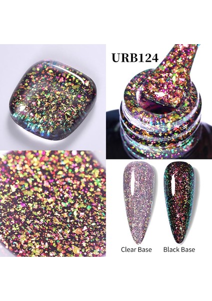 Kalıcı Oje Flakes Rubber Base 7 ml URB124