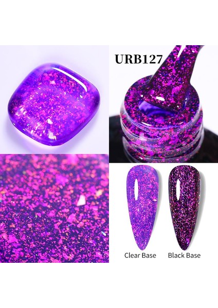 Kalıcı Oje Flakes Rubber Base 7 ml URB127