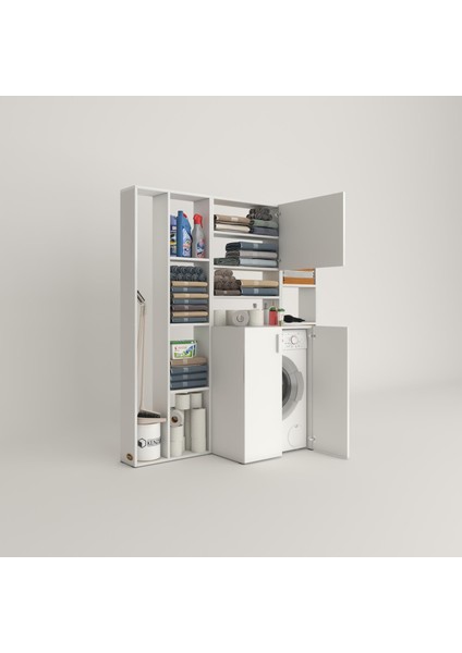 Kenzlife çamaşır makinesi dolabı kasparovmegamdf byz 180*156*55-20 % 100 mdf full mdf banyo arkalıksız fiyatları