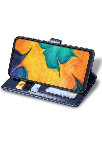 Samsung Galaxy A20 Deri Kılıf Kapak Kapak Zarif Iş Için Kılıf (Yurt Dışından) modelleri