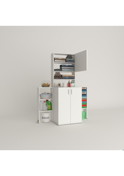 Kenzlife çamaşır makinesi dolabı kasparovmaks byz 180*096*55-20 banyo kapaklı arkalıksız