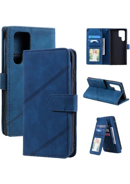 Samsung Galaxy S24 Ultra Cüzdan Kapak Için Kılıf Folio Pu Deri Manyetik (Yurt Dışından)