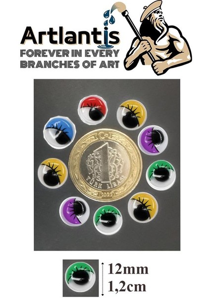 Renkli Oynar Göz 12 mm Yüz Seti 96 Lı 1 Paket Ağız Kulak Burun Bıyık Dudak Plastik Anasınıfı Kreş Etkinlik Hobi Tasarım Elişi fiyatları