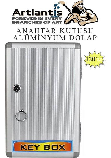Kilitli Anahtar Kutusu 120 Li 1 Paket Anahtar Dolabı Alüminyum Gövde Otel Otopark Apart Anahtarlık Dolap