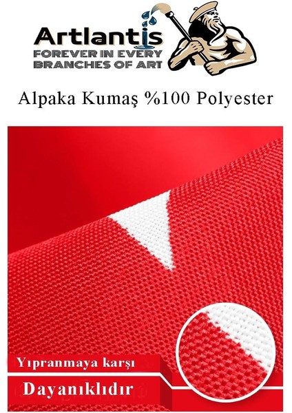 Bayrak 60X90 cm Türk Bayrağı Kumaş 1 Adet Alpaka Kumaş Bez Bayrak Kaliteli Türk Bayrağı Kırmızı Beyaz Bayrak
