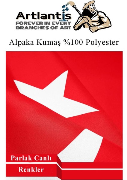 Bayrak 60X90 cm Türk Bayrağı Kumaş 1 Adet Alpaka Kumaş Bez Bayrak Kaliteli Türk Bayrağı Kırmızı Beyaz Bayrak