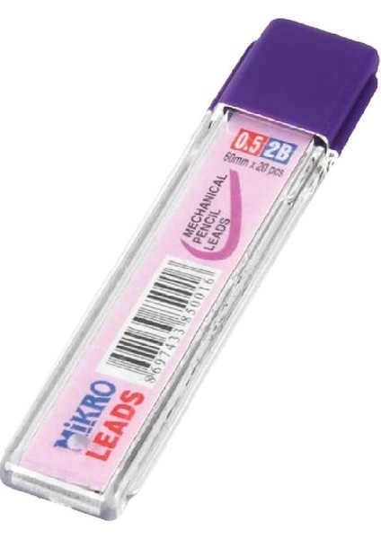 Kalem Ucu 2b 0 5 mm 6 Adet Mekanik Uçlu Otomatik Kurşun Kalem Ucu 2b 60 mm x 0 5 mm Siyah Mikro Uç Kısa