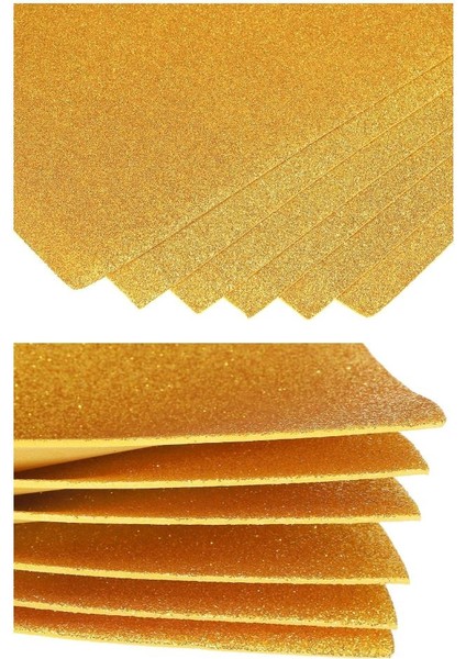 Altın Sarı Gold Simli Eva 50X70 cm 2 Adet Simli Eva Süngeri Okul Kreş Anasınıfı Elişi Etkinlikleri fiyatları