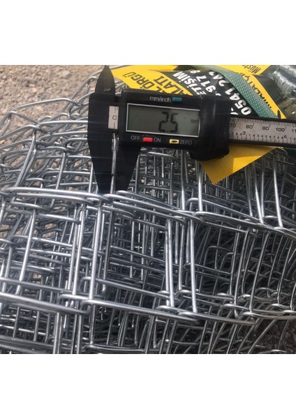 2.50 mm Kalınlık , 7cm×7cm Göz Aralığı, (1.5metre-10metre) Galvanizli Helezon Bahçe Tel Örgü Bahçe Çiti Bahçe Teli