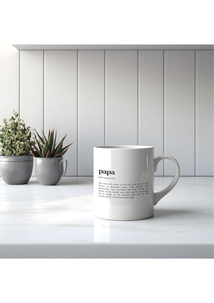 Papa Definition Kupa, Kahve Kupa, Papaya Hediye, Gag Hediye, Esprili Ingilizce Kupa fiyatları