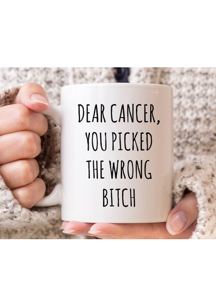 Kanserden Kurtulan Kupa, Meme Kanseri Hastası Hediyesi, Kemoterapi Cof Ingilizce Kupa