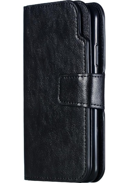 IPhone X/xs Cüzdan Manyetik Pu Deri Kickstand 9 Kart Yuvaları (Yurt Dışından)