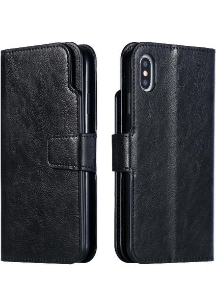 IPhone Xs Max Manyetik Kickstand 9 Kart Yuvaları Pu Deri Cüzdan (Yurt Dışından)