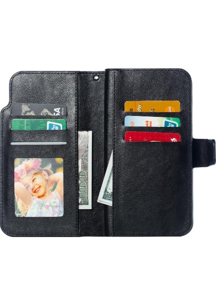 IPhone Xs Max Manyetik Kickstand 9 Kart Yuvaları Pu Deri Cüzdan (Yurt Dışından)