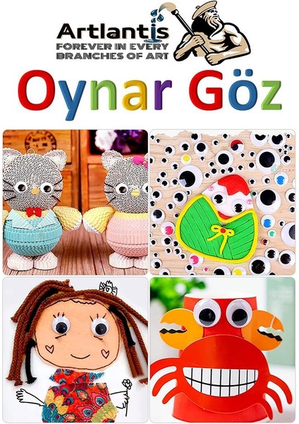 Oynar Göz 10 mm Yüz Seti 48 Li 1 Paket Ağız Kulak Burun Bıyık Dudak Plastik Anasınıfı Kreş Etkinlik Hobi Tasarım Elişi indirimleri
