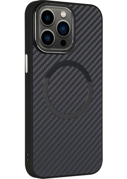 iPhone 14 Pro Max Magsafe Karbon Fiber Dokulu Tpu+Pc Telefon Kılıfı ile Uyumlu (Yurt Dışından)