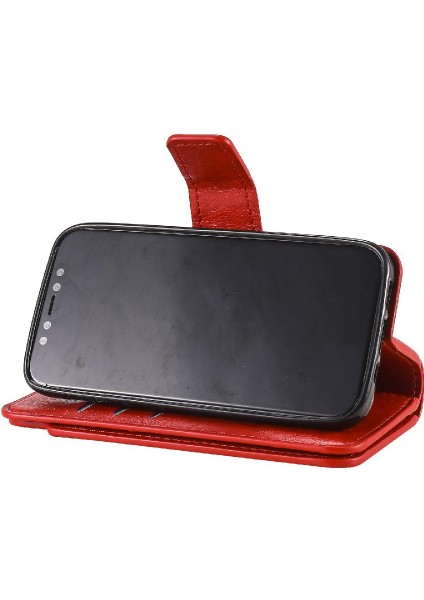 IPhone 12 Için Kılıf Mini Pu Deri Kickstand 9 Kart Yuvaları Manyetik Cüzdan (Yurt Dışından) indirimleri