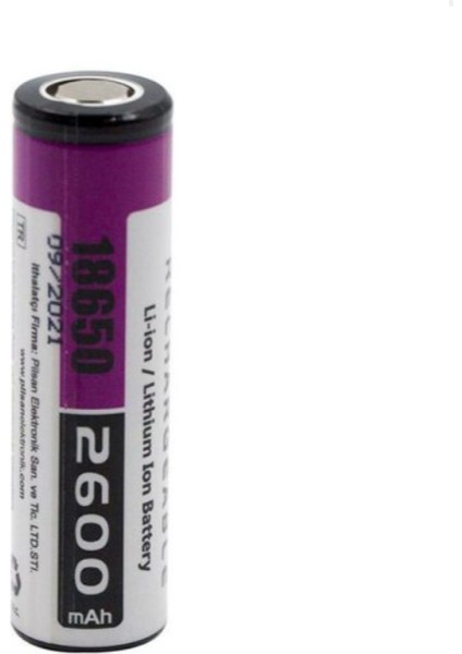 18650 3.7V 2600MAH Şarj Edilebilir Li-Ion Pil