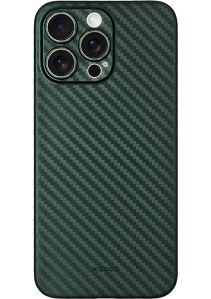 iPhone 15 Pro Max Karbon Fiber Dokulu Telefon Kılıfı (Yurt Dışından)