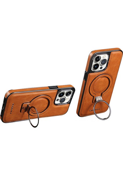 iPhone 14 Pro Max Manyetik Elektroliz Kaplama Kickstand Telefon Kapağı (Yurt Dışından) fiyatları